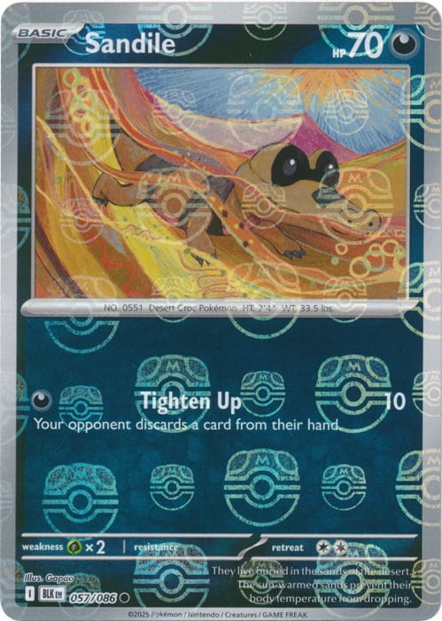 Black Bolt Sandile #57/86 Masterball Holo